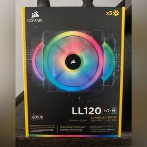 NIB Corsair LL120 RGB fans